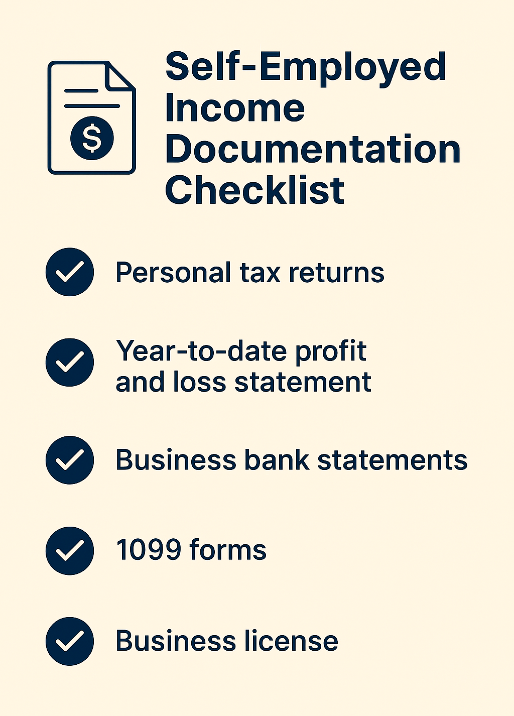 Self-Employed Income Documentation Checklist