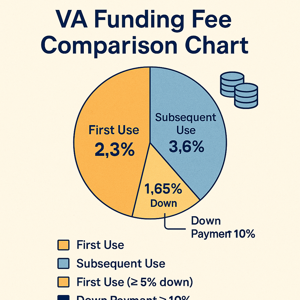 VA Funding Fee 费率对比图